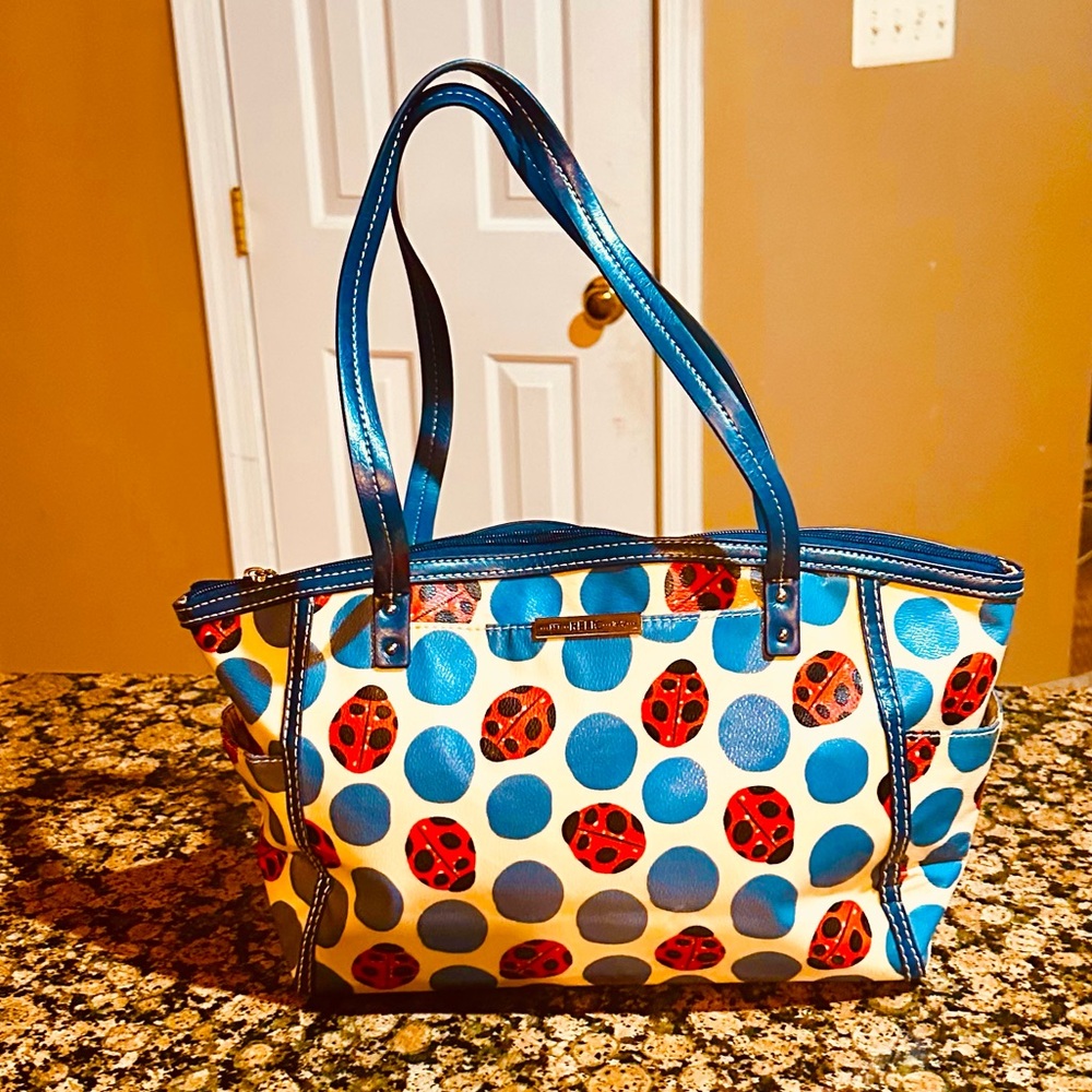 Gorgeous Relic Tote Navy Red Ladybug Bag!! Relic tote bag in brand new condition